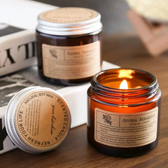 Аromatic Essential Oil Candle for Relaxation & Rituals