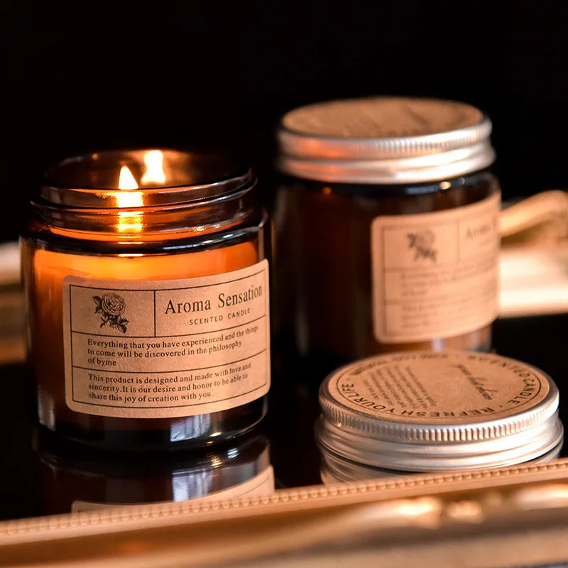 Аromatic Essential Oil Candle for Relaxation & Rituals
