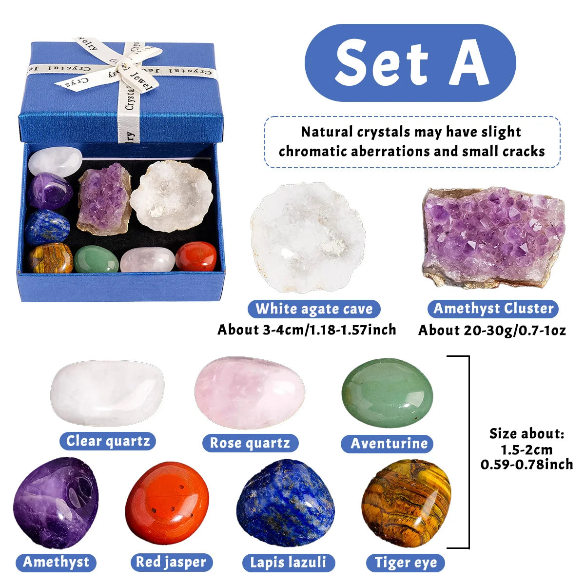 Natural Crystal Chakra Set